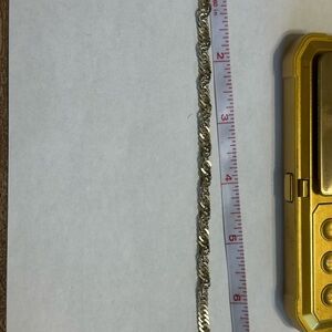 925 Italy Sterling Silver Twisted Singapore Chain Bracelet 7” Minimalist